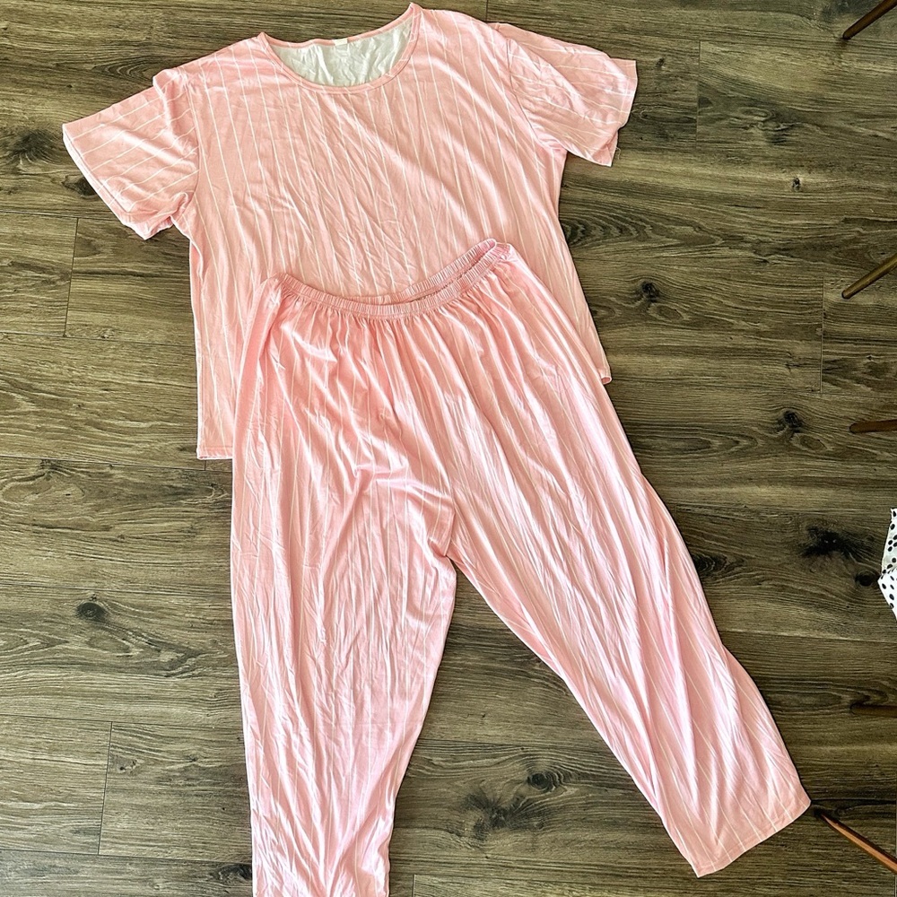 SHEIN Pink Pajama Set Intimates Sleepwear